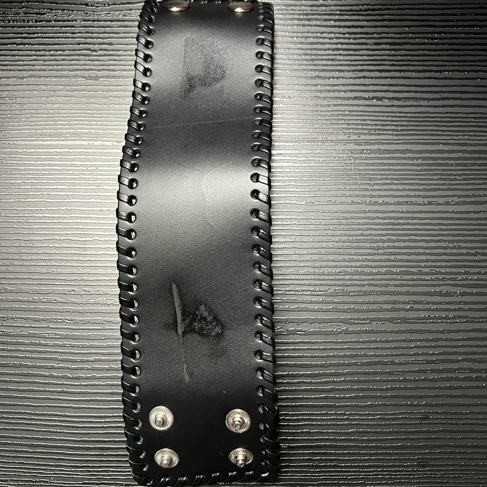 Mens leather cuff bracelet